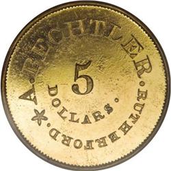 A.Bechtler $5 Restrike PR63 PCGS