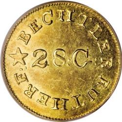 (1837-42) G$1 C. Bechtler Dollar, N Reversed