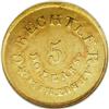 (1837-42) $5 C. Bechtler Five Dollar, 134G, With