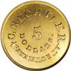 Image 2 : (1834-37) $5 C. Bechtler Five Dollar, RUTHERF: