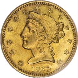 1860 $5 Clark, Gruber & Co. Five Dollar MS64
