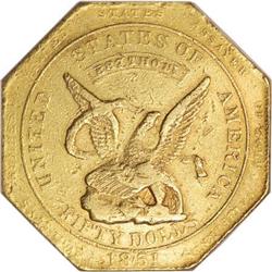 1851 $50 RE Humbert Fifty Dollar, 887