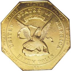 1852 $50 RE Humbert Fifty Dollar, 887 Thous.