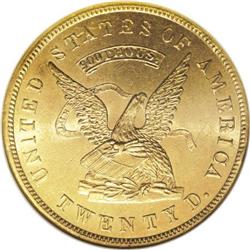 1853 $20 Assay Office Twenty Dollar, 900 Thous.