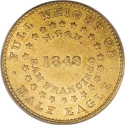 1849 $5 Norris, Gregg, & Norris Five Dollar R.E.