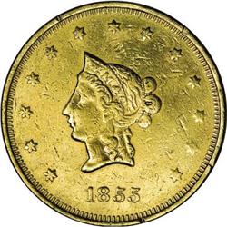 1855 $20 Wass Molitor Twenty Dollar, Small Head