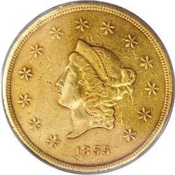 1855 $50 Wass Molitor Fifty Dollar VF30 PCGS