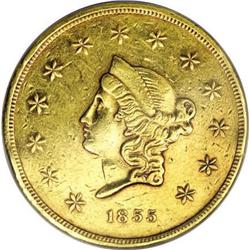 1855 $50 Wass Molitor Fifty Dollar--Reverse