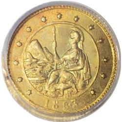 1853 50C Arms of California 50 Cents, BG-435,