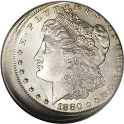 1880-S $1 Off-Center, Unc Details ANACS