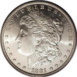 1881 $1 MS65 Prooflike PCGS.