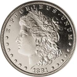 1881 $1 MS65 Deep Mirror Prooflike ANACS