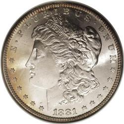 1881-S $1 MS68 NGC