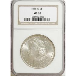 1886-O $1 MS62 NGC