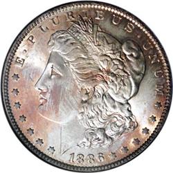 1886-O $1 MS64 NGC
