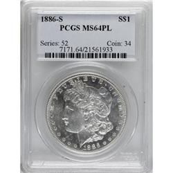 1886-S $1 MS64 Prooflike PCGS