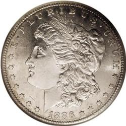 1886-S $1 MS63 Deep Mirror Prooflike NGC