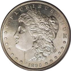 1895-S S$1 MS63 Prooflike PCGS. Ex: Diamond Head. VAM-