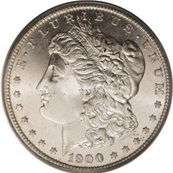 1900-S S$1 MS65 Prooflike PCGS. Delicate gold toning e