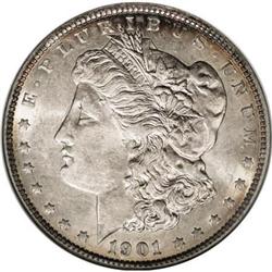 1901 $1 Doubled Die Reverse AU58 NGC