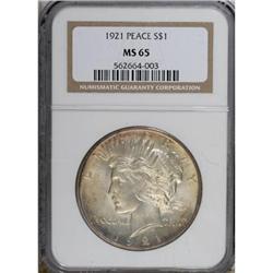 1921 $1 MS65 NGC