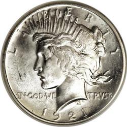 1921 $1 MS66 NGC. VAM-1H.