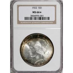 1922 $1 MS66 NGC