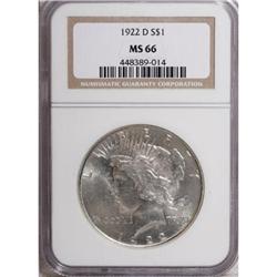 1922-D $1 MS66 NGC