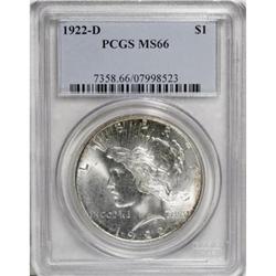 1922-D $1 MS66 PCGS