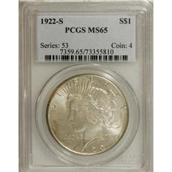 1922-S $1 MS65 PCGS