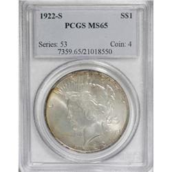 1922-S $1 MS65 PCGS