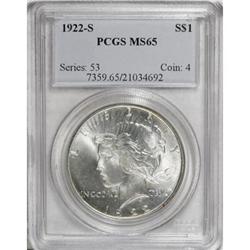 1922-S $1 MS65 PCGS