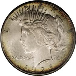 1924 $1 MS67 NGC