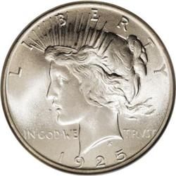 1925 $1 MS67 NGC