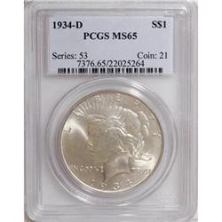 1934-D $1 MS65 PCGS