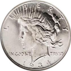 1934-S $1 MS63 NGC
