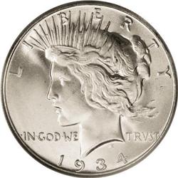1934-S $1 MS65 PCGS