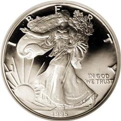 1995-W $1 Silver Eagle PR65 Deep Cameo NGC