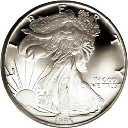 1995-W S$1 Silver Eagle PR68 Deep Cameo PCGS. The 1995