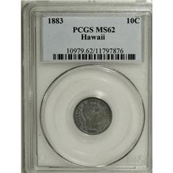 1883 10C Hawaii Ten Cents MS62 PCGS