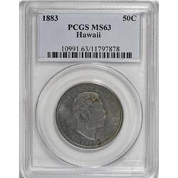 1883 50C Hawaii Half Dollar MS63 PCGS