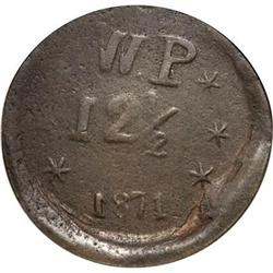 1871 12.5C Hawaii Wailuku AU50 NGC