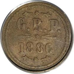 1886 12.5C Grove Ranch XF40 PCGS