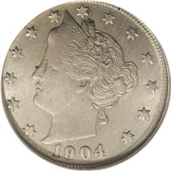 1904 5C On a Foreign Planchet MS64 NGC