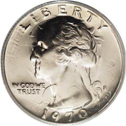 1970-S 25C PR66 Cameo PCGS Double Struck, Clashe