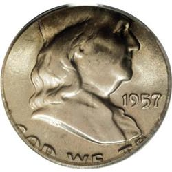 1957 Franklin Half on a 5C Planchet MS65 PCGS
