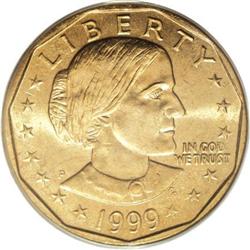 1999-P SBA$ on a Sacawea Planchet MS64 PCGS