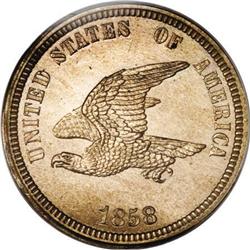 1858 1C Large Letters PR64 PCGS