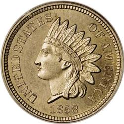 1858 P1C Indian Cent, Judd-208, Pollock-253,