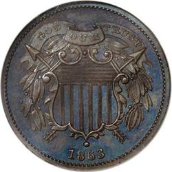 1863 2C Two Cents, Judd-312, Pollock-377, R.4,